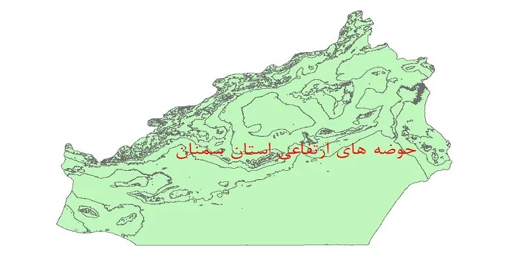 نقشه شیپ فایل حوضه های ارتفاعی استان سمنان