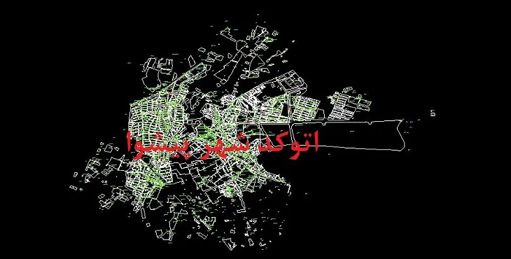 نقشه اتوکد شهر پیشوا
