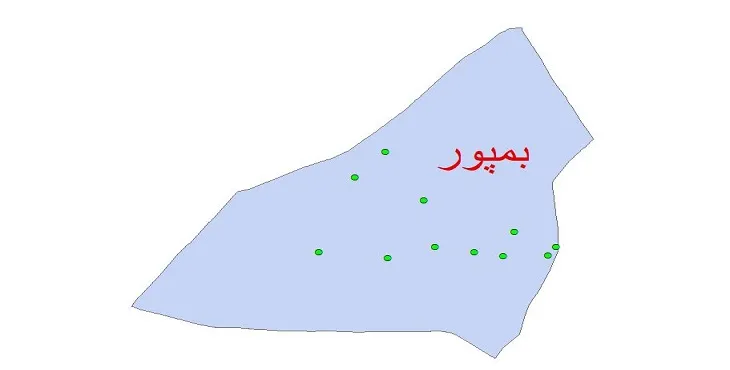 دانلود نقشه شیپ فایل کیفیت آب چاه های شهرستان بمپور