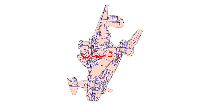 جدیدترین نقشه شیپ فایل شبکه معابر شهر اردستان + pdf