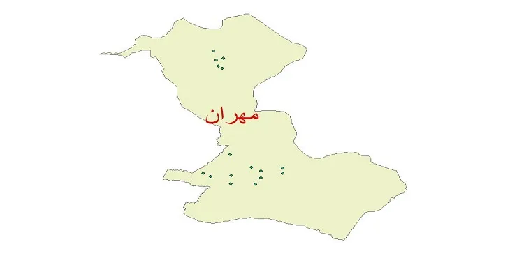 دانلود نقشه شیپ فایل کیفیت آب چاه های شهرستان مهران