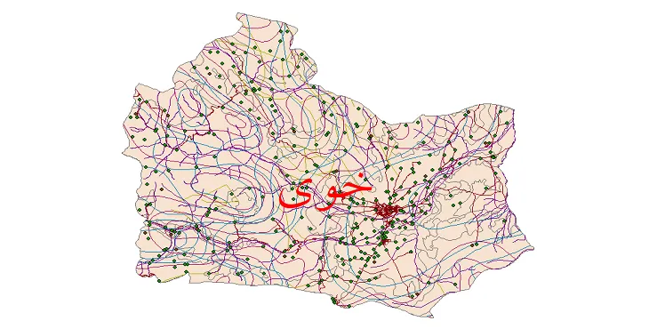جدیدترین نقشه های شیپ فایل شهرستان خوی