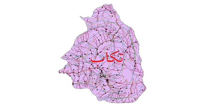 جدیدترین نقشه های شیپ فایل شهرستان تکاب