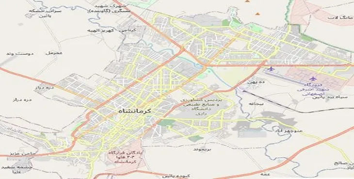 جدیدترین نقشه pdf شهر کرمانشاه
