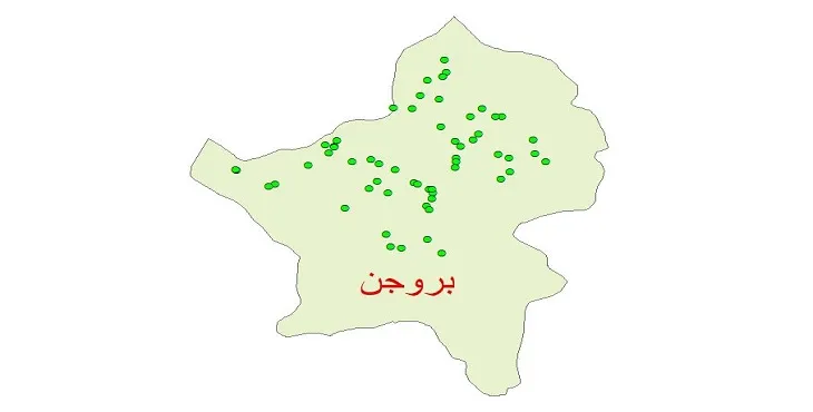 دانلود نقشه شیپ فایل کیفیت آب چاه های شهرستان بروجن