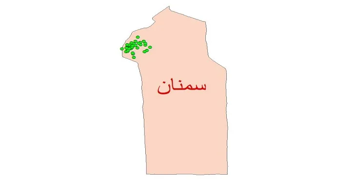 دانلود نقشه شیپ فایل کیفیت آب چاه های شهرستان سمنان