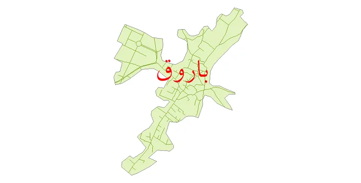 جدیدترین نقشه شیپ فایل شبکه معابر شهر باروق + pdf
