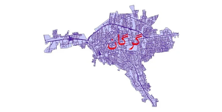 جدیدترین نقشه شیپ فایل شبکه معابر شهر گرگان + pdf