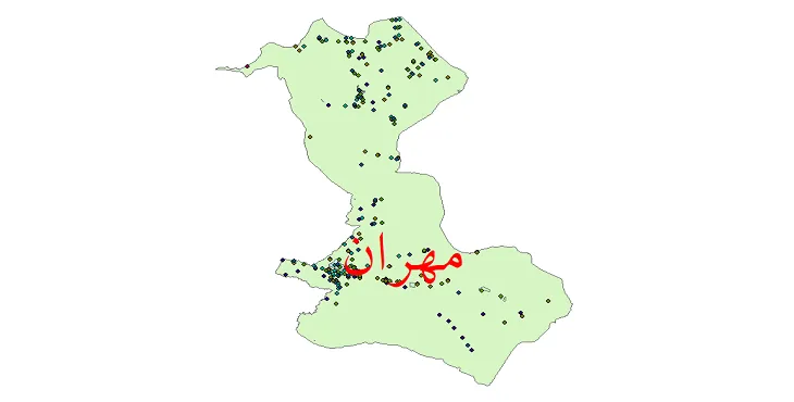 دانلود نقشه جمعیت نقاط شهری و روستایی شهرستان مهران از سال 1335 تا 1395