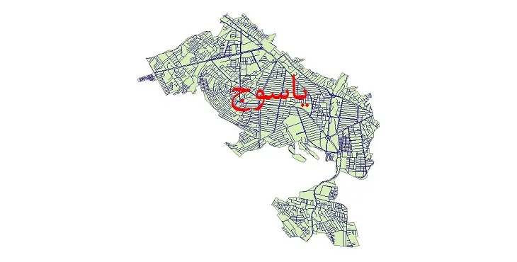 جدیدترین نقشه شیپ فایل شبکه معابر شهر یاسوج + pdf
