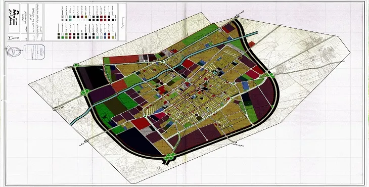 نقشه کاربری اراضی شهر خاش | با کیفیت بالا