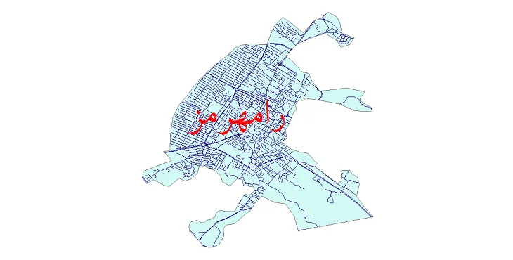 دانلود نقشه شیپ فایل شبکه معابر شهر رامهرمز
