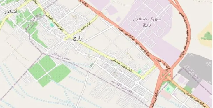 جدیدترین نقشه pdf شهر زارچ
