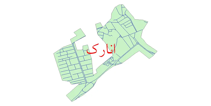 جدیدترین نقشه شیپ فایل شبکه معابر شهر انارک + pdf