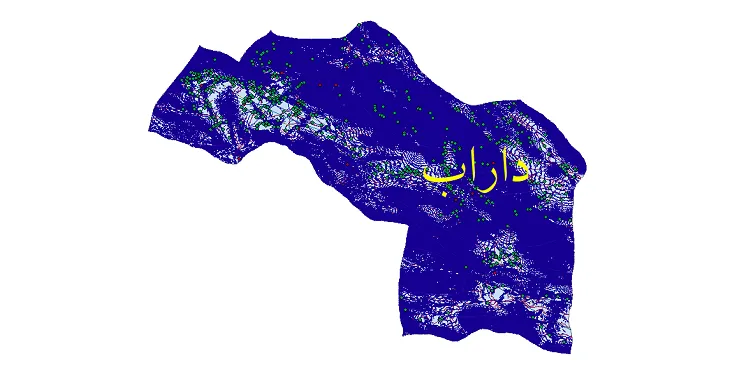 دانلود نقشه های شیپ فایل شهرستان داراب + کاملترین لایه GIS