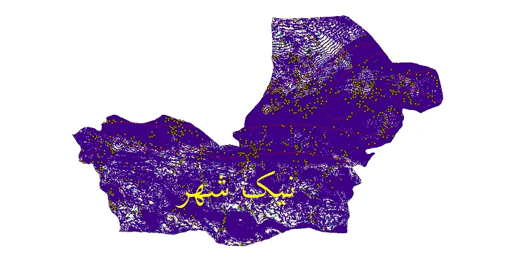 جدیدترین نقشه های شیپ فایل شهرستان نیک شهر