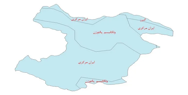 نقشه شیپ فایل ساختار زمین ساختی استان قزوین