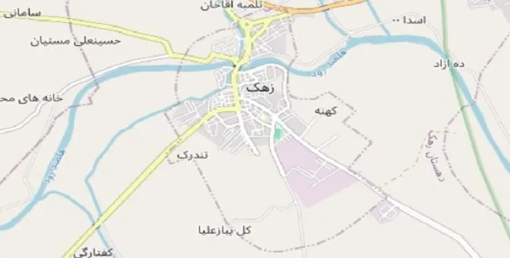 جدیدترین نقشه pdf شهر زهک