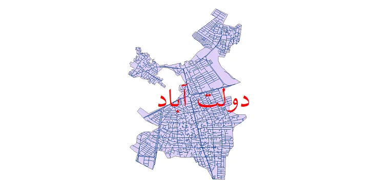 جدیدترین نقشه شیپ فایل شبکه معابر شهر دولت آباد + pdf