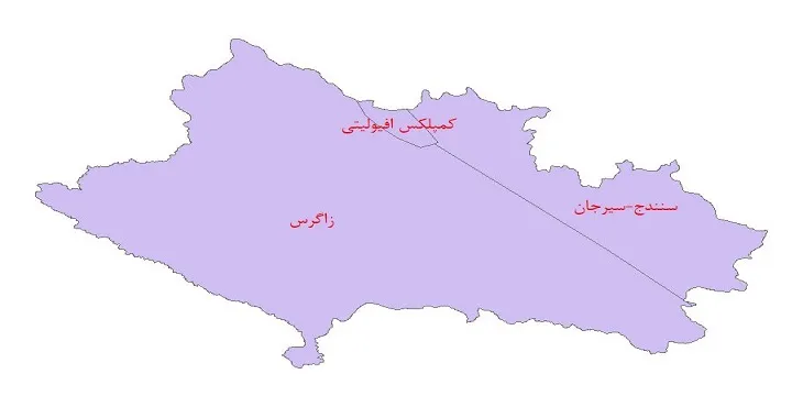 نقشه شیپ فایل ساختار زمین ساختی استان لرستان