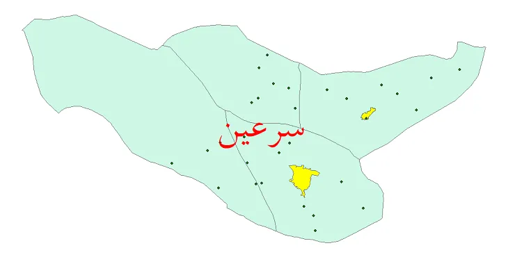 شیپ فایل تقسیمات سیاسی شهرستان سرعین + فایل pdf