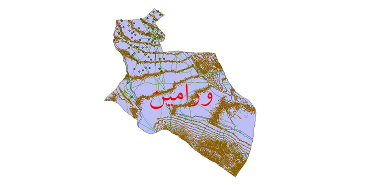 جدیدترین نقشه های شیپ فایل شهرستان ورامین