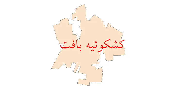 جدیدترین نقشه شیپ فایل شبکه معابر شهر کشکوئیه بافت + pdf