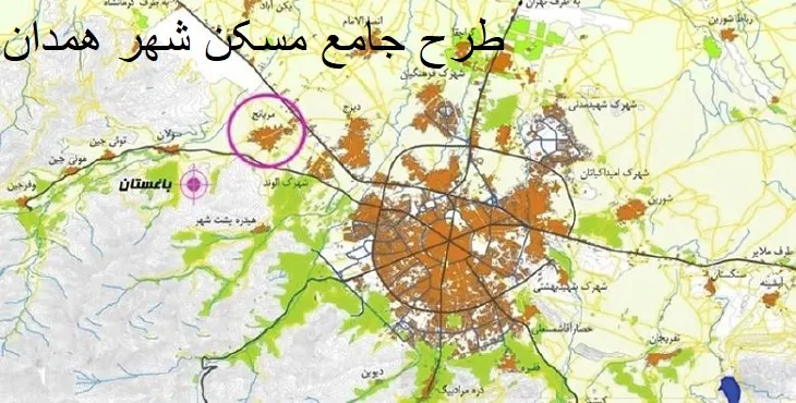 طرح محله بندی شهر همدان سال 84
