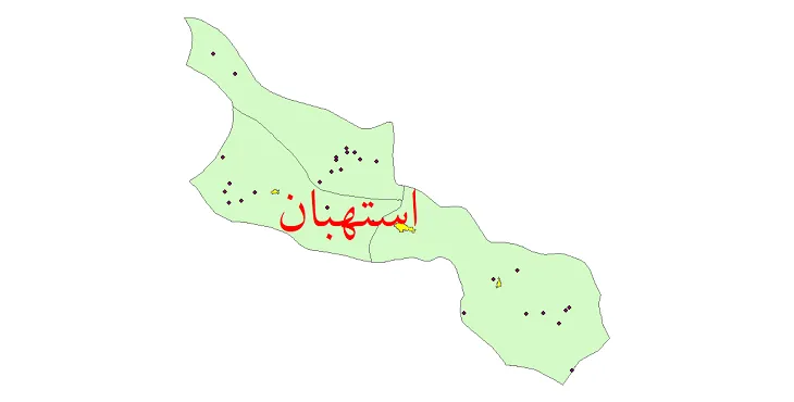 دانلود نقشه شیپ فایل (GIS) تقسیمات سیاسی شهرستان استهبان سال 1400