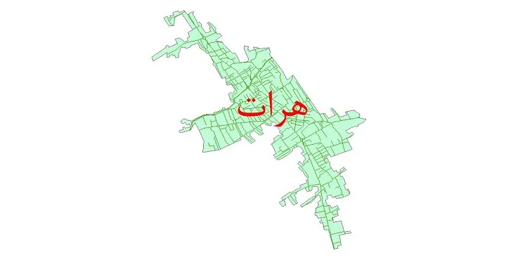 جدیدترین نقشه شیپ فایل شبکه معابر شهر هرات + pdf
