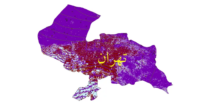 جدیدترین نقشه های شیپ فایل شهرستان تهران