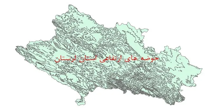 نقشه شیپ فایل حوضه های ارتفاعی استان لرستان