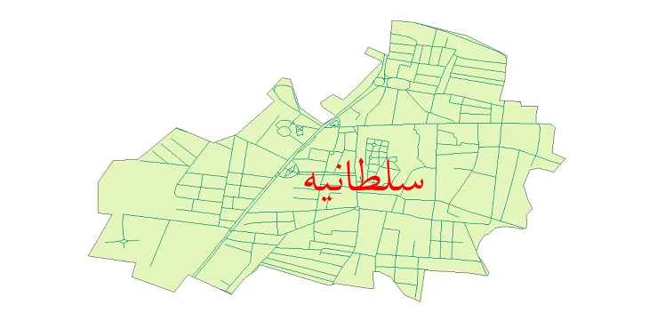 جدیدترین نقشه شیپ فایل شبکه معابر شهر سلطانیه + pdf