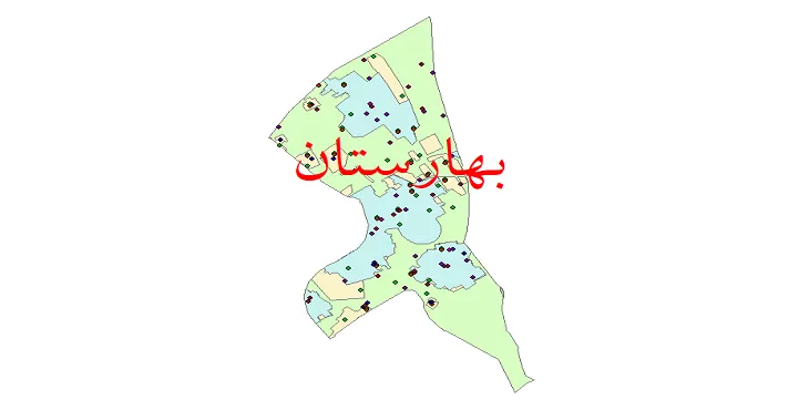 شیپ فایل جمعیت نقاط شهری و روستایی شهرستان بهارستان از سال 1335 تا 1395