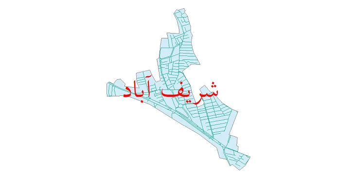 جدیدترین نقشه شیپ فایل شبکه معابر شهر شریف آباد + pdf
