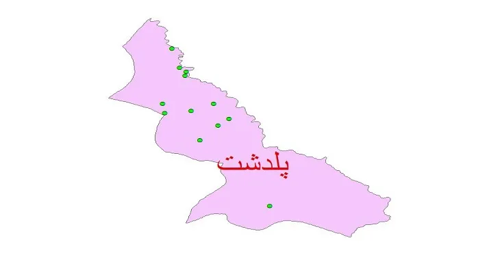 دانلود نقشه شیپ فایل کیفیت آب چاه های شهرستان پلدشت