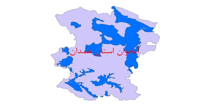 نقشه شیپ فایل آبخوان استان همدان