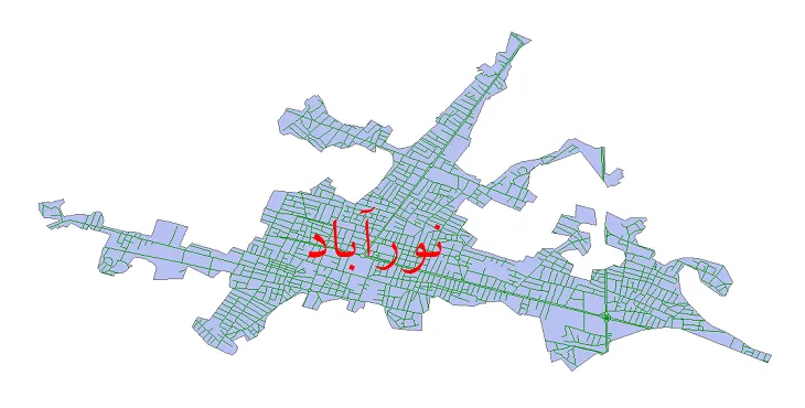 دانلود نقشه شیپ فایل شبکه معابر شهر نورآباد ممسنی