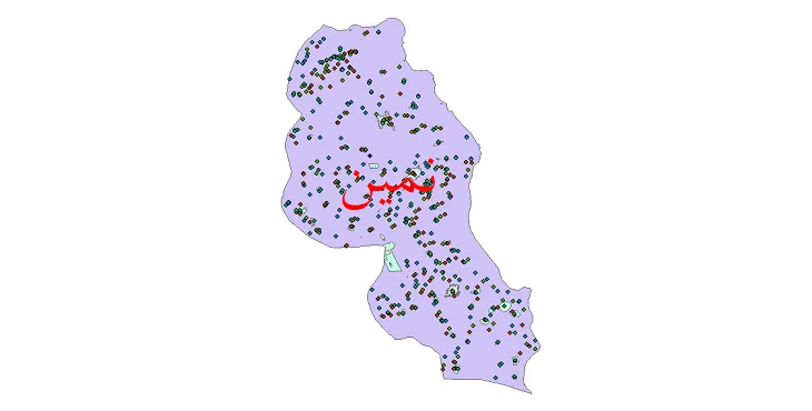 شیپ فایل جمعیت نقاط شهری و روستایی شهرستان نمین از سال 1335 تا 1395