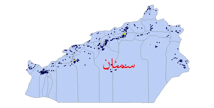 دشیپ فایل تقسیمات سیاسی استان سمنان + فایل pdf