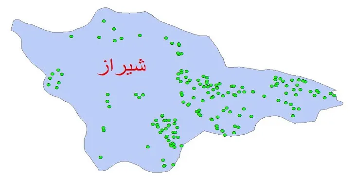 دانلود نقشه شیپ فایل کیفیت آب چاه های شهرستان شیراز