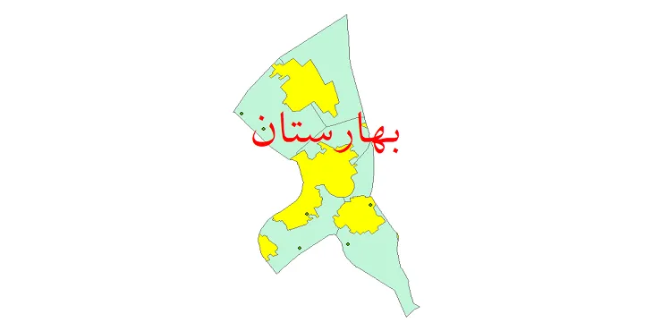 شیپ فایل تقسیمات سیاسی شهرستان بهارستان + فایل pdf