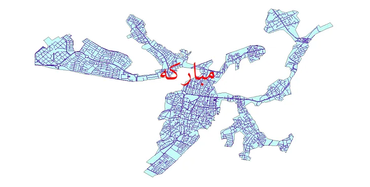 جدیدترین نقشه شیپ فایل شبکه معابر شهر مبارکه + pdf
