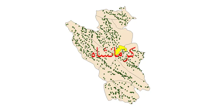 شیپ فایل تقسیمات سیاسی شهرستان کرمانشاه + فایل pdf