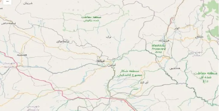 جدیدترین نقشه pdf شهرستان میانه