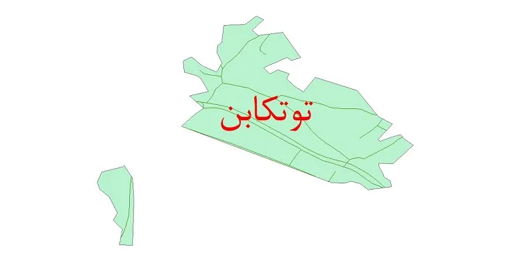 جدیدترین نقشه شیپ فایل شبکه معابر شهر توتکابن + pdf