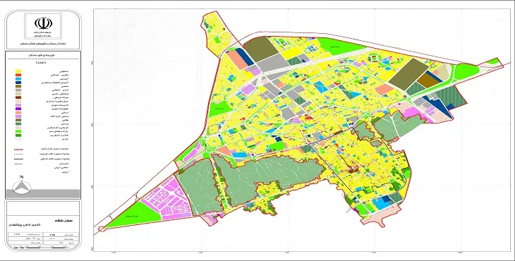 نقشه کاربری اراضی شهر سمنان | با کیفیت بالا