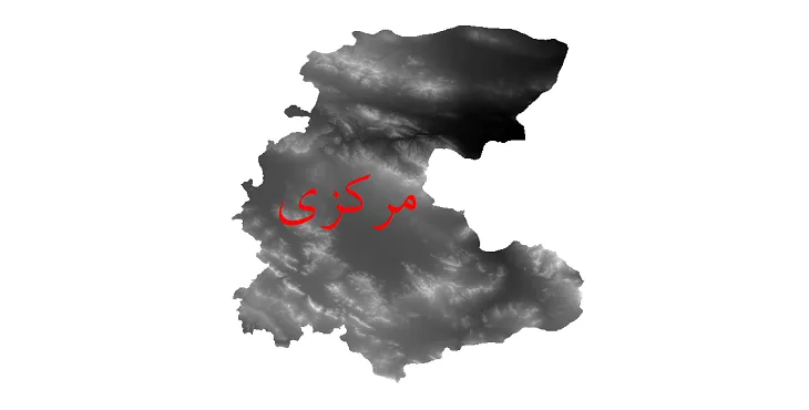 نقشه دم (DEM) استان مرکزی