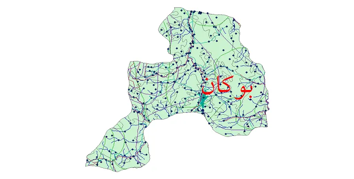 جدیدترین نقشه های شیپ فایل شهرستان بوکان