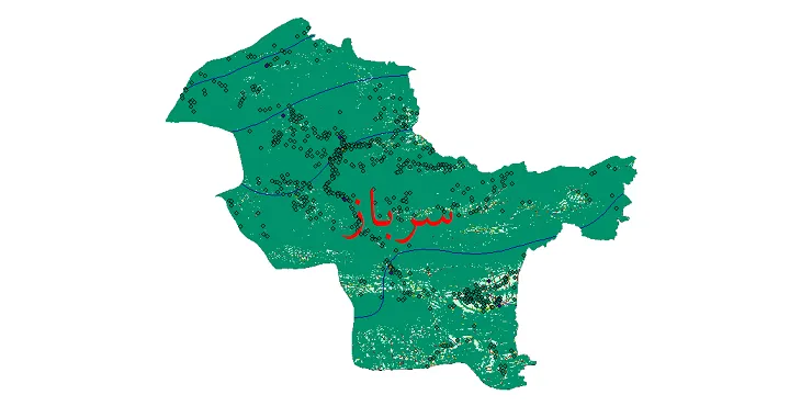 جدیدترین نقشه های شیپ فایل شهرستان سرباز